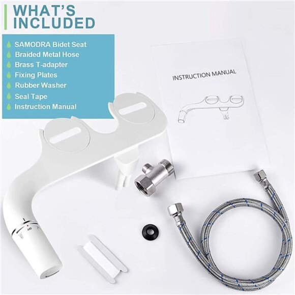 Ultra-Slim Bidet, Minimalist Bidet for Toilet with Non-Electric Dual Nozzle - Picture 5 of 6